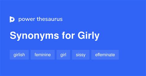 synonyms for girly